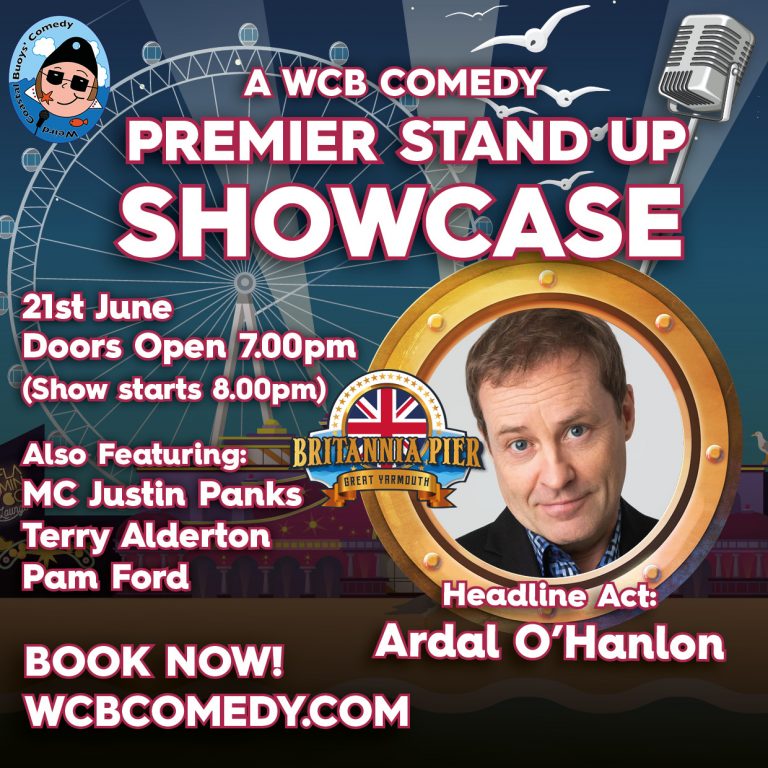 Square Poster WCB Comedy Great Yarmouth Ardal
